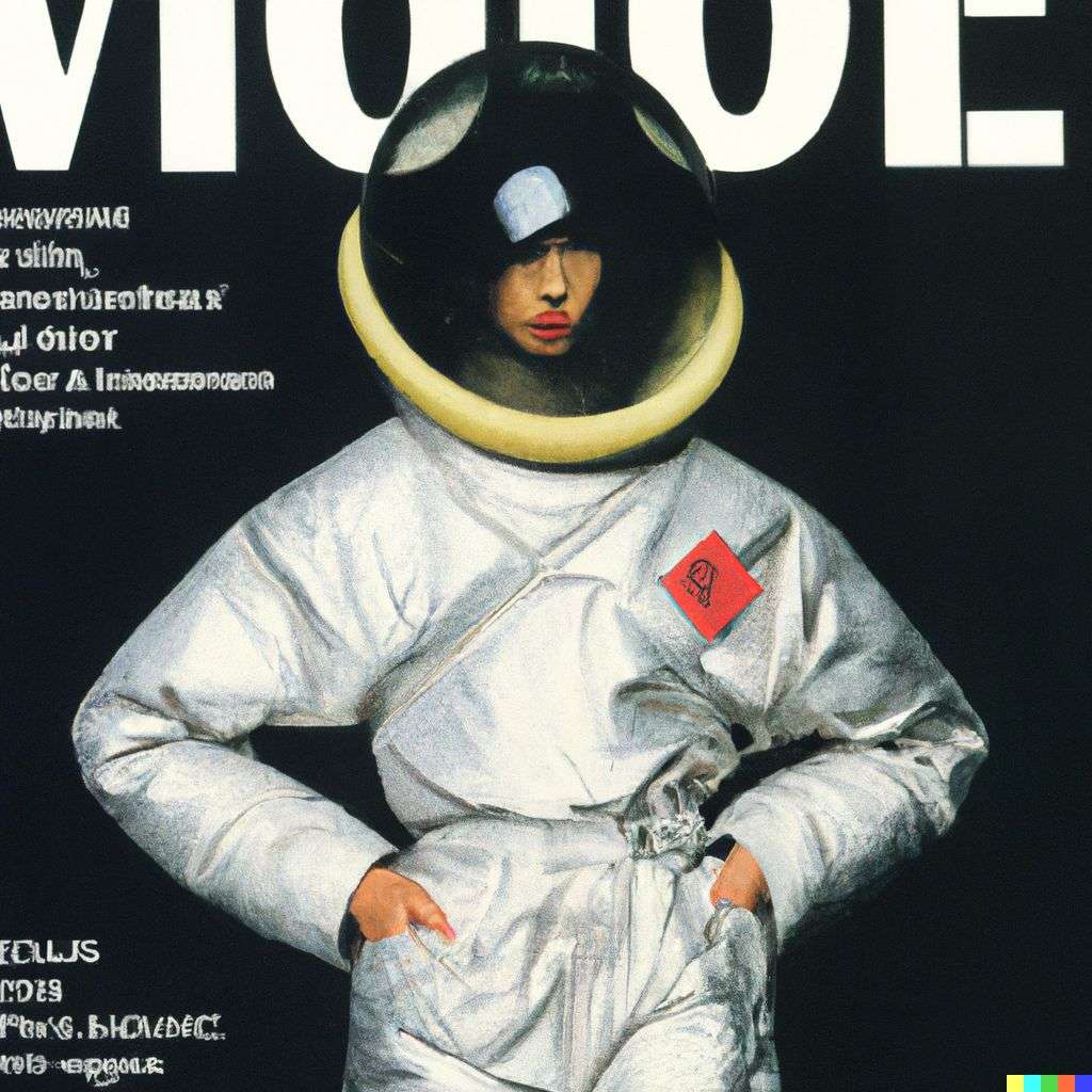 an astronaut, front cover of Vogue, 1990